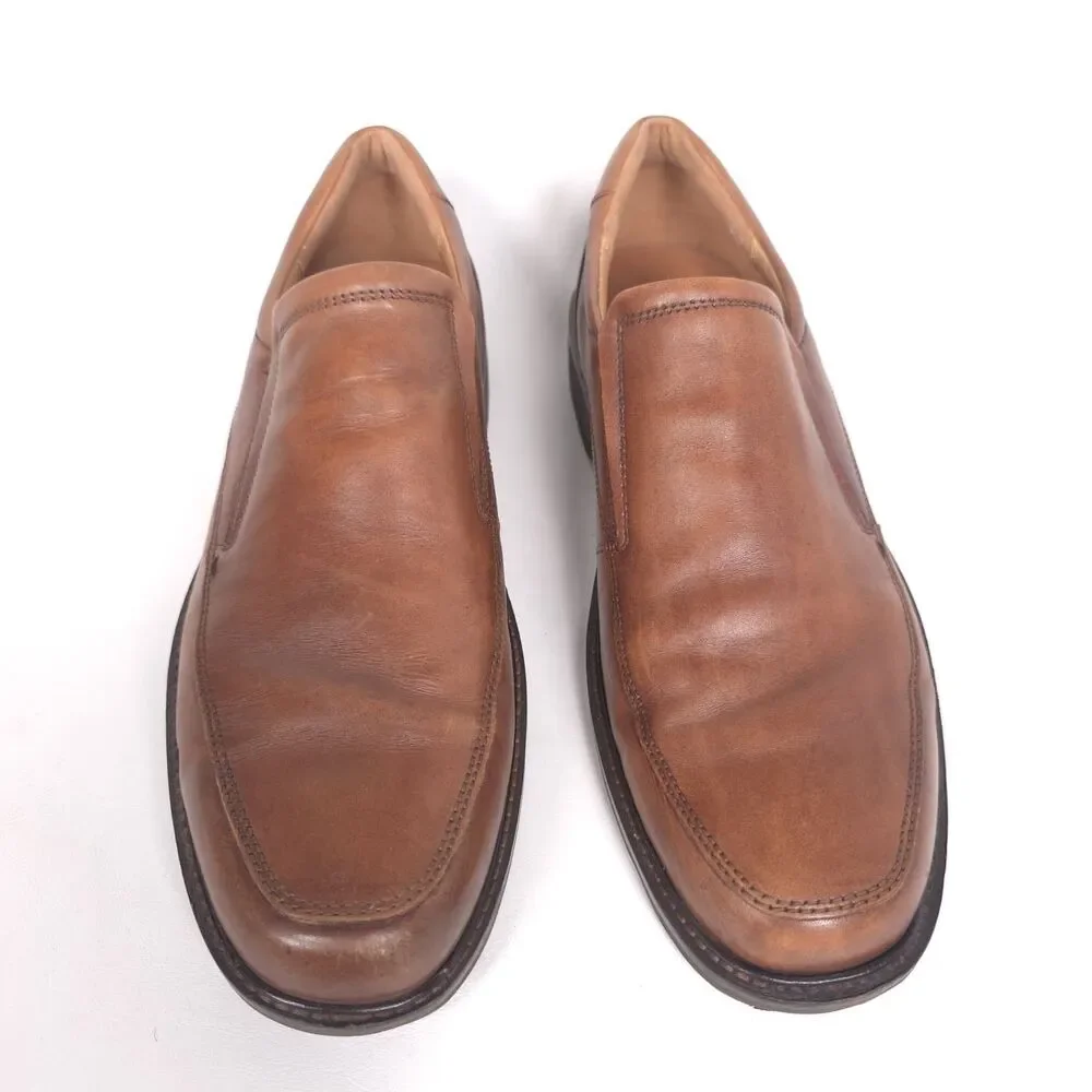 ECCO Mens Shoes‎ Casual Comfort Leather Slip on 12 Loafers Brown EXTRAWIDTH